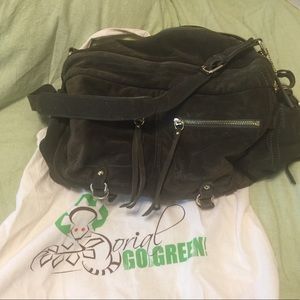 Sorial Green suede handbag hobo